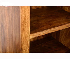 Indian Solid Wood Sideboard With Doors & Drawers Natural 200x45x90 Cm Indian Solid Wood Sideboard With Doors & Drawers Natural 200x45x90 Cm