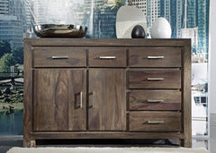 Gfine Sideboard with two doors and six drawers made of solid Sheesham wood 150x45x88Cm Gfine Sideboard with two doors and six drawers made of solid Sheesham wood 150x45x88Cm