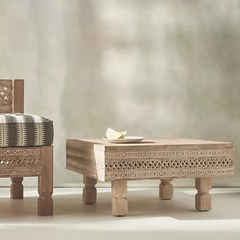 Heritage Heirlooms Solid Mango Wood Hand Carved Coffee table Heritage Heirlooms Solid Mango Wood Hand Carved Coffee table