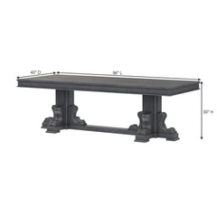 San Marino Solid Mahogany Wood Double Pedestal Dining Table San Marino Solid Mahogany Wood Double Pedestal Dining Table