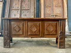 Indian Hand Carved Solid Wood Console Hall Table Indian Hand Carved Solid Wood Console Hall Table
