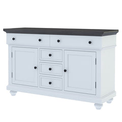 Blanc Two Tone Mahogany Wood 5 Drawer Large Sideboard Cabinet Blanc Two Tone Mahogany Wood 5 Drawer Large Sideboard Cabinet