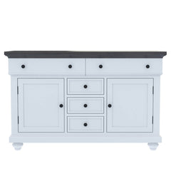 Blanc Two Tone Mahogany Wood 5 Drawer Large Sideboard Cabinet Blanc Two Tone Mahogany Wood 5 Drawer Large Sideboard Cabinet