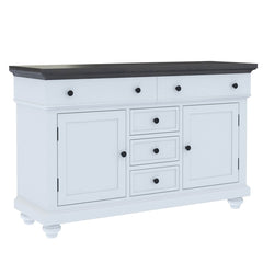 Blanc Two Tone Mahogany Wood 5 Drawer Large Sideboard Cabinet Blanc Two Tone Mahogany Wood 5 Drawer Large Sideboard Cabinet