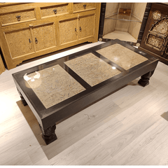 Indian Hand Carved Solid Wood Coffee Table C13 Indian Hand Carved Solid Wood Coffee Table C13