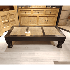 Indian Hand Carved Solid Wood Coffee Table C13 Indian Hand Carved Solid Wood Coffee Table C13