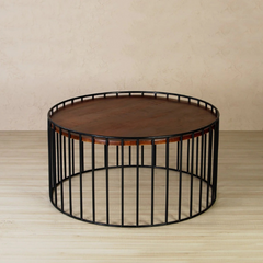 The Attic Brina Solid Wood Metal Coffee Table Honey The Attic Brina Solid Wood Metal Coffee Table Honey