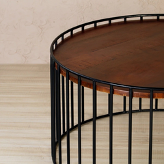 The Attic Brina Solid Wood Metal Coffee Table Honey The Attic Brina Solid Wood Metal Coffee Table Honey