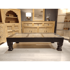 Indian Hand Carved Solid Wood Coffee Table C13 Indian Hand Carved Solid Wood Coffee Table C13