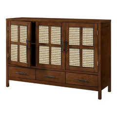 The Attic Cane Suzelle Solid Wood Sideboard Honey The Attic Cane Suzelle Solid Wood Sideboard Honey