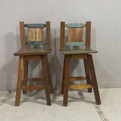 Indian Furniture Solid Hard Wood Reclaimed Timber Set of 2 Bar Chair 45x45x105CM Indian Furniture Solid Hard Wood Reclaimed Timber Set of 2 Bar Chair 45x45x105CM