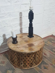 Bristol Indian Solid Wood Hand Carved Round Coffee Table Natural 80x80x40 cm Bristol Indian Solid Wood Hand Carved Round Coffee Table Natural 80x80x40 cm