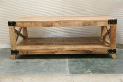 Cromer Indian Solid Wood Coffee Table Natural Cromer Indian Solid Wood Coffee Table Natural