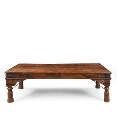 Takhat Indian Hand Carved Solid Wood Coffee Table C57 Takhat Indian Hand Carved Solid Wood Coffee Table C57