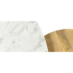 The Attic Marble and Wood Set of 2 Coffee Tables Natural The Attic Marble and Wood Set of 2 Coffee Tables Natural