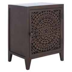 Indian Hand Carved  Solid Wood Bedside Table 14 Indian Hand Carved  Solid Wood Bedside Table 14