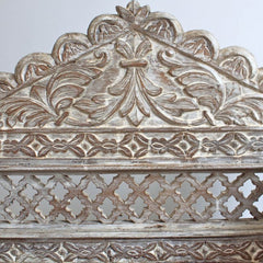 Mughal Garden Hand Carved Indian Single Chair Low Seat Mughal Garden Hand Carved Indian Single Chair Low Seat