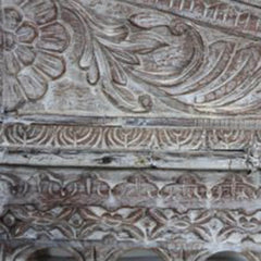 Mughal Garden Hand Carved Indian Single Chair Low Seat Mughal Garden Hand Carved Indian Single Chair Low Seat