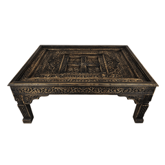 Antique Indian Old Door Solid Wood Coffee Table C15 Antique Indian Old Door Solid Wood Coffee Table C15