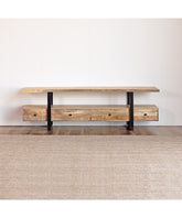 Live Edge Mango Wood Industrial Entertainment Unit TV