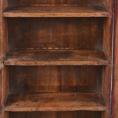 Antique Indian Hand Carved Glass Door Solid Wood Cabinet D19 Antique Indian Hand Carved Glass Door Solid Wood Cabinet D19