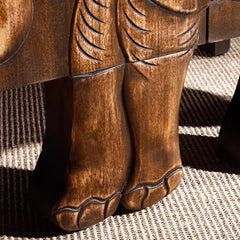 Indian Hand Carved Solid Wooden Elephant Sideboard Indian Hand Carved Solid Wooden Elephant Sideboard