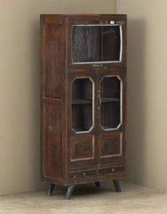 Indian Hand Carved Solid Wood Display Cabinet D63 Indian Hand Carved Solid Wood Display Cabinet D63