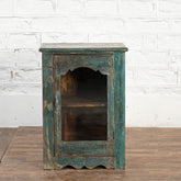 Vintage Reclaimed Wood Rustic Glass Door Cabinet
