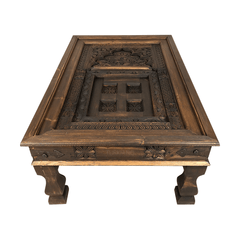 Antique Indian Old Door Solid Wood Coffee Table C16 Antique Indian Old Door Solid Wood Coffee Table C16
