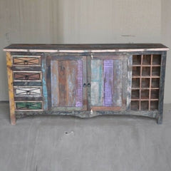RUSTICA Reclaimed boat wood Sideboard Wine rack LARGE RUSTICA Reclaimed boat wood Sideboard Wine rack LARGE