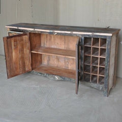 RUSTICA Reclaimed boat wood Sideboard Wine rack LARGE RUSTICA Reclaimed boat wood Sideboard Wine rack LARGE