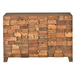 Indian Hand Carved Solid Wood 2 Door & 3 Drawers Carved Sideboard Indian Hand Carved Solid Wood 2 Door & 3 Drawers Carved Sideboard