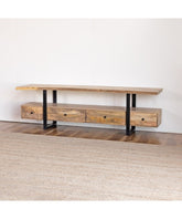 Live Edge Mango Wood Industrial Entertainment Unit TV