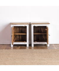 Indian Hand Carved Solid Wooden Tribal Design Bedside Table Indian Hand Carved Solid Wooden Tribal Design Bedside Table