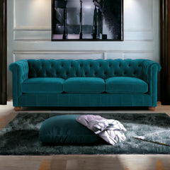 Chesterfield Brenna 3 Seater Solid Wood Fabric Sofa CHSE04 Chesterfield Brenna 3 Seater Solid Wood Fabric Sofa CHSE04