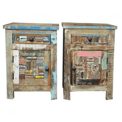 Liberty Reclaimed Timber Pair of Bedside Tables Liberty Reclaimed Timber Pair of Bedside Tables