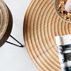 The Attic Jessie Solid Wood Coffee Table Set of 2 Natural The Attic Jessie Solid Wood Coffee Table Set of 2 Natural