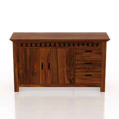 The Attic Cruzz Solid Wood Sideboard Honey The Attic Cruzz Solid Wood Sideboard Honey
