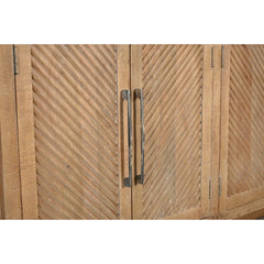 Indian Hand Carved 4 Door Solid Wood Sideboard Indian Hand Carved 4 Door Solid Wood Sideboard