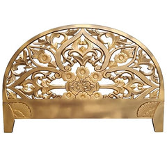 Hand Carved King Size Bed Headboard Bed Head Gold Finish Hand Carved King Size Bed Headboard Bed Head Gold Finish