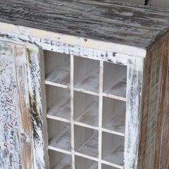 RUSTICA Reclaimed boat wood Sideboard Wine rack Whitewash RUSTICA Reclaimed boat wood Sideboard Wine rack Whitewash