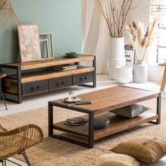 The Attic Kaley Solid Wood Coffee Table Large Honey The Attic Kaley Solid Wood Coffee Table Large Honey