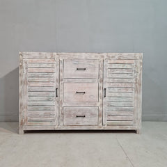 Nirvana Reclaimed Timber Wood Shutter Sideboard 150x50x100cm Nirvana Reclaimed Timber Wood Shutter Sideboard 150x50x100cm