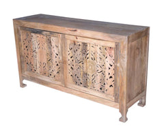 Indian Handmade Solid Wood Carved Sideboard Indian Handmade Solid Wood Carved Sideboard