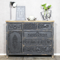 The Attic Dakota Solid Wood Sideboard Black The Attic Dakota Solid Wood Sideboard Black