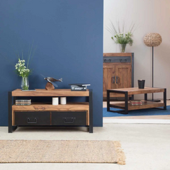 The Attic Kaley Solid Wood Coffee Table Large Honey The Attic Kaley Solid Wood Coffee Table Large Honey