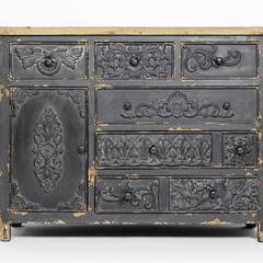 The Attic Dakota Solid Wood Sideboard Black The Attic Dakota Solid Wood Sideboard Black