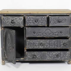 The Attic Dakota Solid Wood Sideboard Black The Attic Dakota Solid Wood Sideboard Black