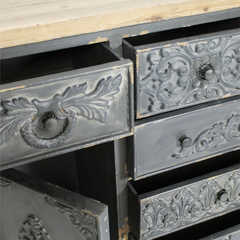 The Attic Dakota Solid Wood Sideboard Black The Attic Dakota Solid Wood Sideboard Black