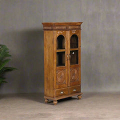 Indian Hand Carved Solid Wood Cabinet D66 Indian Hand Carved Solid Wood Cabinet D66